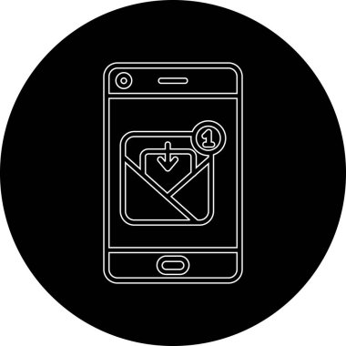 Akıllı telefon simgesinin vektör illüstrasyonu