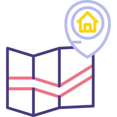 konum. Web simgesi basit illüstrasyon