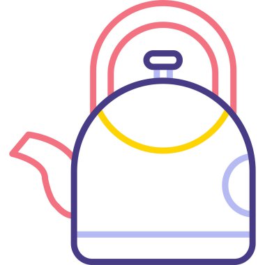 sırt çantası simgesi vektör illüstrasyonu