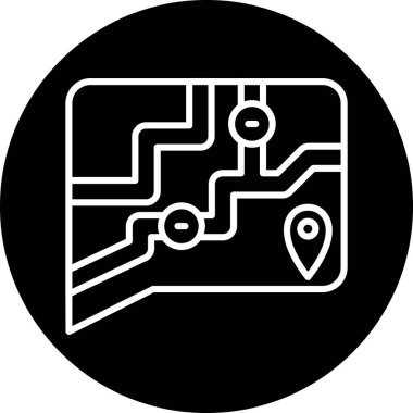 harita simgesi vektör illüstrasyonu