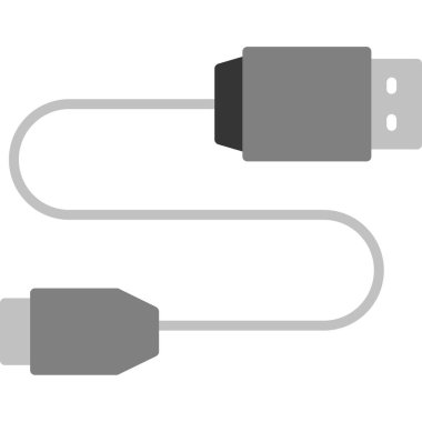 Kablo prizi simgesi. Beyaz arkaplanda izole edilmiş web tasarımı için kablo vektör simgesinin basit biçimi.