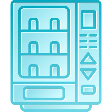 Buzdolabı. Web simgesi basit illüstrasyon