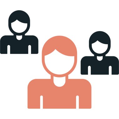 Grup insanlar simgesi, vektör çizim
