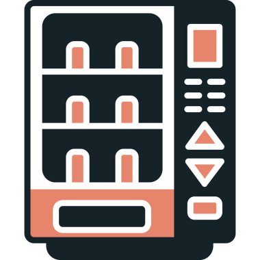 Buzdolabı. Web simgesi basit illüstrasyon
