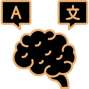 Beyin Çin burç simgesi - ana hatlarıyla doldurulmuş