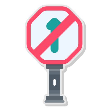 yol işareti vektör simgesi.