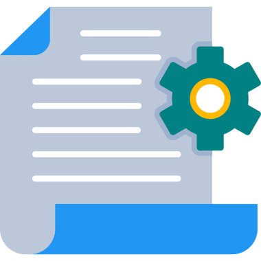 belge simgesi, beyaz arkaplanda izole edilmiş düz vektör tasarımı, vektör illüstrasyonu