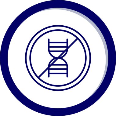 DNA DNA molekülü ikonu yuvarladı. Vektör illüstrasyon biçimi düz bir simge, daire rengi, gri arkaplan.
