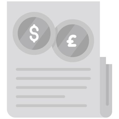 Para düz simgesi, vektör, illüstrasyon