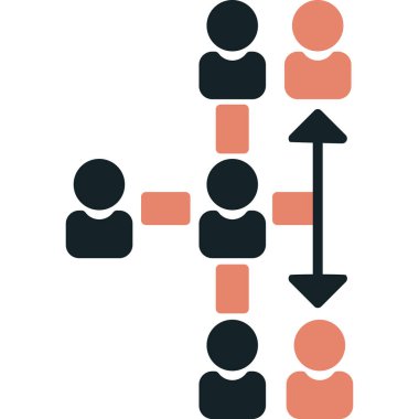 Sosyal ağ düz vektör simgesi