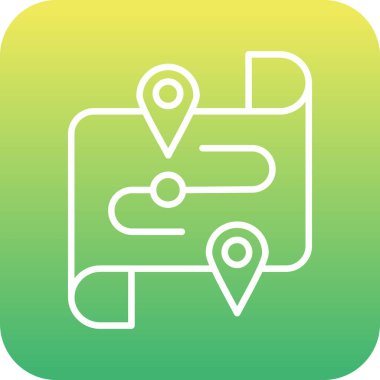 Vektör konumu simge illüstrasyonu