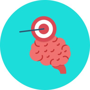 Düz bir beyin organı simgesi