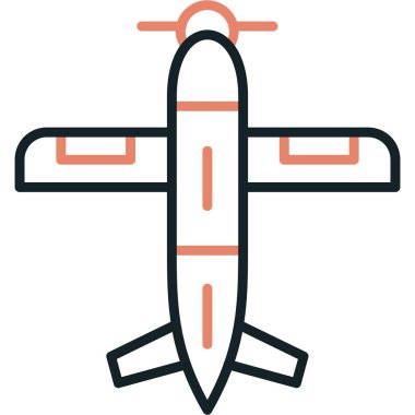 uçak yolculuğu simgesi