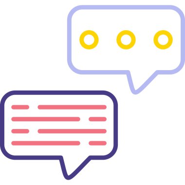 Konuş. Web simgesi basit illüstrasyon