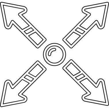 Bir çift farklı ok türünün vektör çizimi.