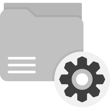 dişli ve dizin düz simgeli vektör dizini