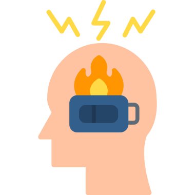 Sanal gerçekliğe sahip insan kafası. Vektör çizimi. sanal gerçeklik.