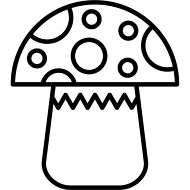 Mantar. Web simgesi basit illüstrasyon