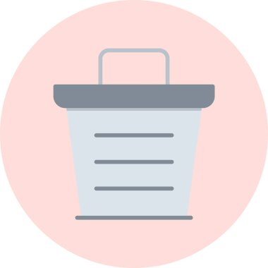 Çöp kutusu. Web simgesi basit illüstrasyon