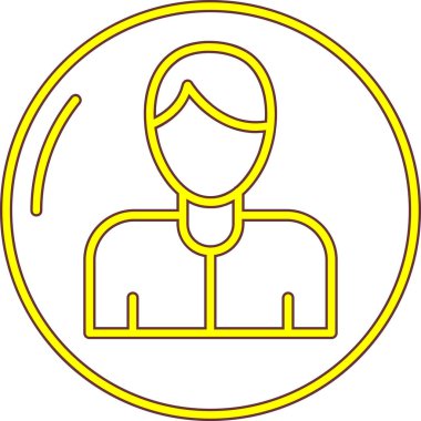 Avatar man simgesi, vektör illüstrasyonu