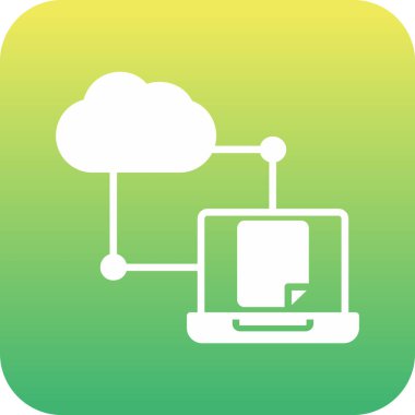 bulut hesaplama simgesi, vektör illüstrasyonu