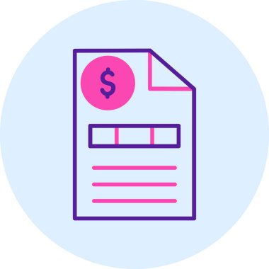 Belge. Web simgesi basit illüstrasyon