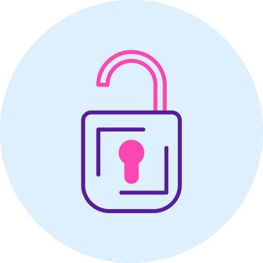 Kilit. Web simgesi basit illüstrasyon