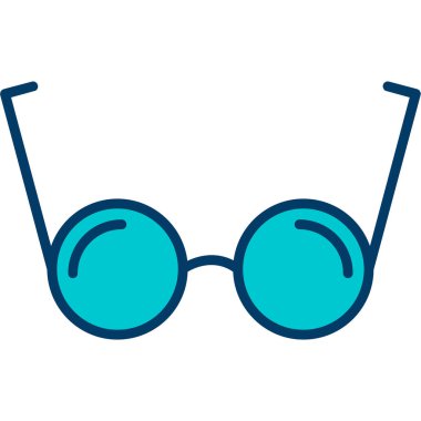 Gözlük. Web simgesi basit illüstrasyon