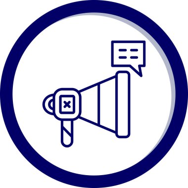 megafon ikonu. Vektör illüstrasyonu