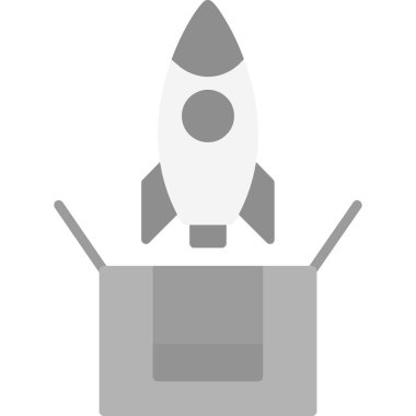 roket simgesi, vektör illüstrasyonu