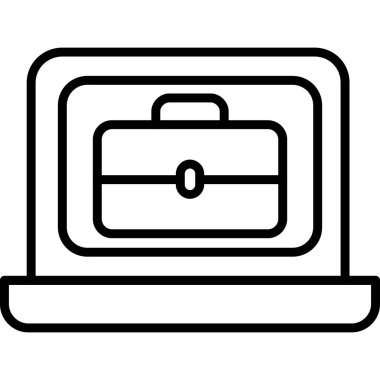 dizüstü bilgisayar simgesi. vektör illüstrasyonu