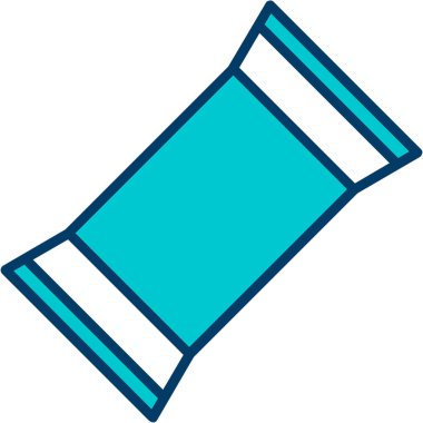 Boya kutusu simgesi. Web için mavi vektör simgelerinin özet çizimi