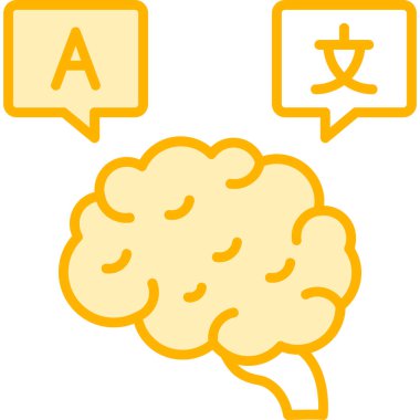 Beyin. Web simgesi basit illüstrasyon