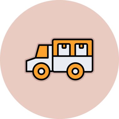 Traktör ikon vektör illüstrasyonu