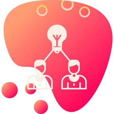 İş insanları simgesinin vektör illüstrasyonu