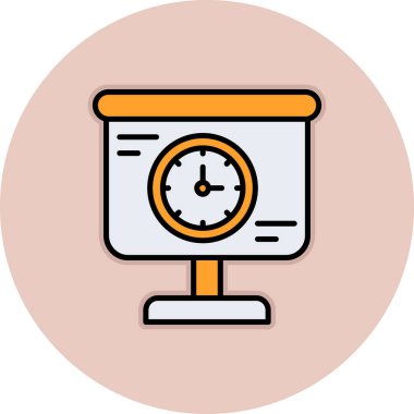 Saat simgesi vektör illüstrasyonu