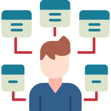 Takım çalışması için iş yönetimi dairesi simgesi