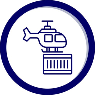 Helikopter. Web simgesi basit illüstrasyon