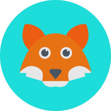 Düz biçimli tilki simgesi