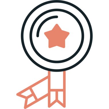 Bir yıldız simgesinin vektör illüstrasyonu