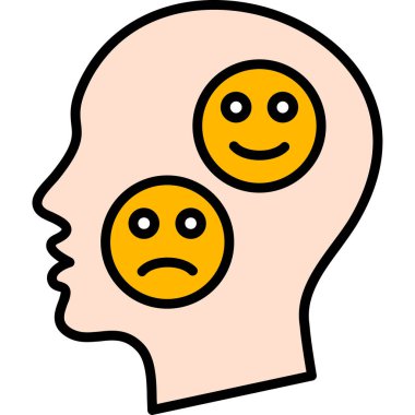 emoticon, emoji ve emoji vektör çizim tasarımlı insan kafası