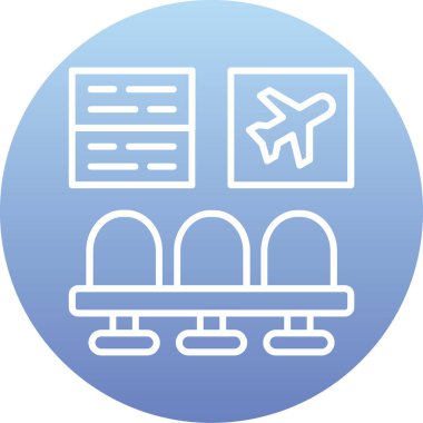 hava uçuş ikonu vektör illüstrasyonu