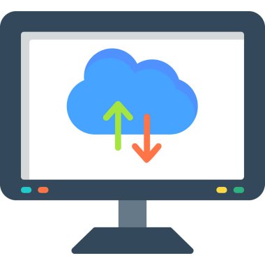 Bulut. Web simgesi basit illüstrasyon