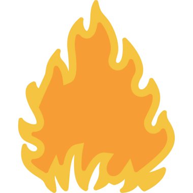 Ateş alevi simgesi düz stil