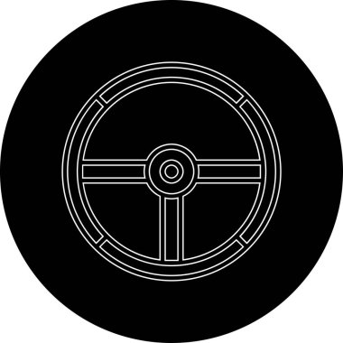 Bir araba simgesinin vektör illüstrasyonu