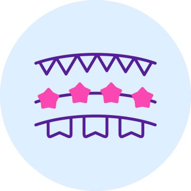 Parti. Web simgesi basit illüstrasyon