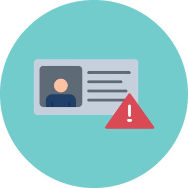 kimlik kartı vektör simgesi