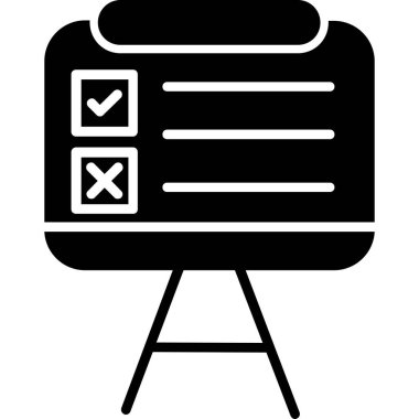 Kontrol listesi. Web simgesi basit illüstrasyon