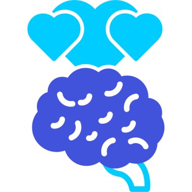 Beyin simgesi, vektör illüstrasyonu