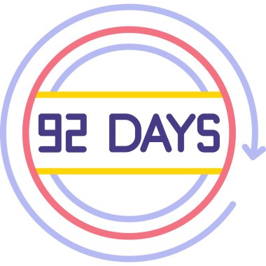 Geri sayımın bitmesine günler kaldı. Haftanın günlerinin vektör resmi